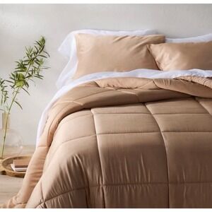 King/California King Rayon from Bamboo Comforter Set Light Adobe Clay - Casaluna